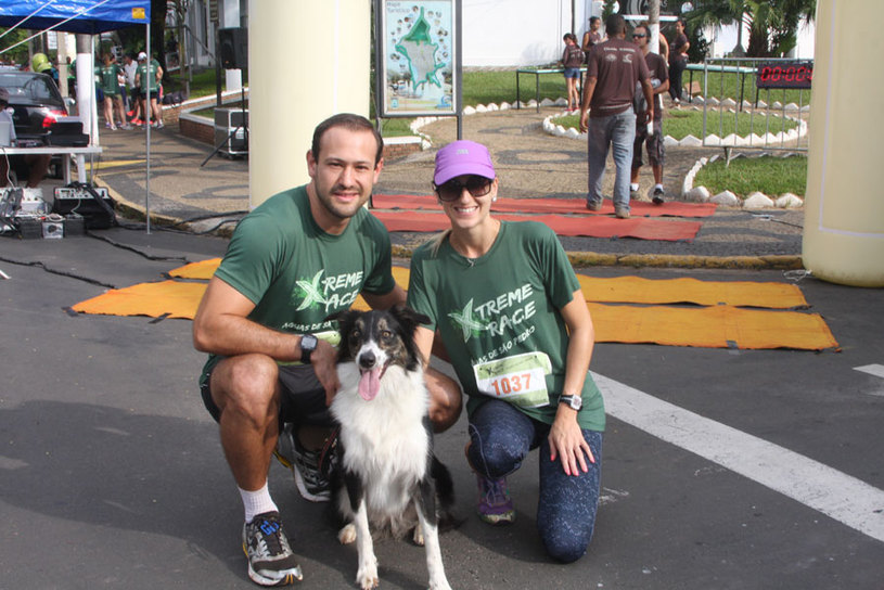Guilherme, Lolla e Paula se preparam para a largada. Foto: Camila Pissolito/Webrun