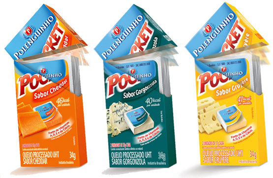 Polenguinho pocket lança três novos sabores: gruyère, cheddar e gorgonzola Foto: Divulgação