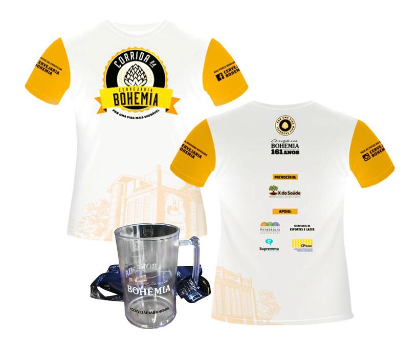 Os inscritos ganharão um kit atleta composto por camisa, sacola e caneca de acrílico de chope Foto: Divulgação