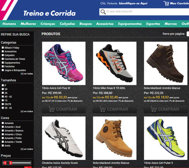A Treino e Corrida terá descontos de até 70%