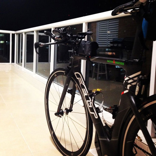 Bicicleta de Chiquinho pronta para mais um treino no rolo Foto: arquivo pessoal