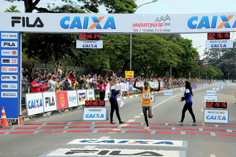 Queniano conquistou seu primeiro pódio no Brasil Foto: Diogo Yoshida/MBraga Comunicação
