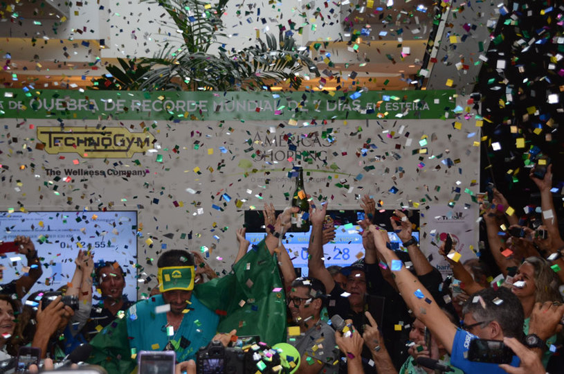 Comemoração ao completar os 827,16 quilômetros. Foto:  Gerlan Cidade