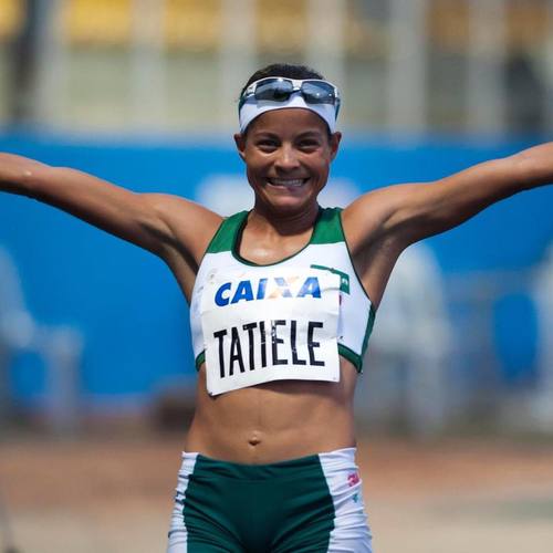 Tatiele lutou bravamente no começo da prova. Foto: arquivo pessoal