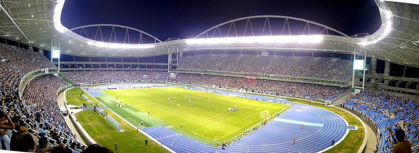 As provas de atletismo serão recebidas na região do Maracanã. O estádio Olímpico João Havelange, o Engenhão Foto: Dodoedo/Wikipedia