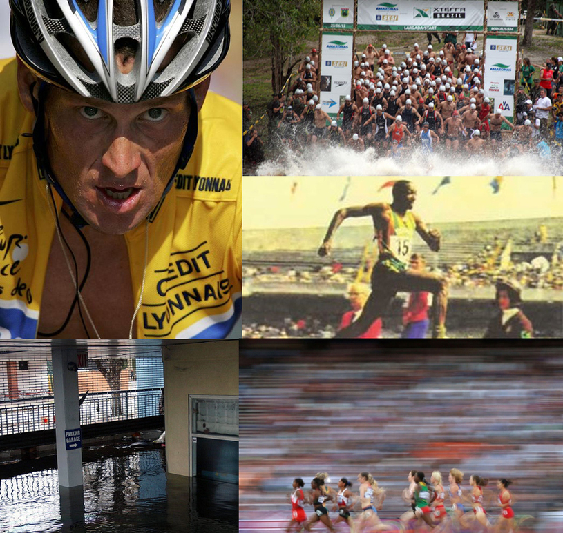 Foto: Montagem sobre fotos de Divulgação Le Tour/LOCOG/CBAt/Licença Creative Commons/Alexandre Koda