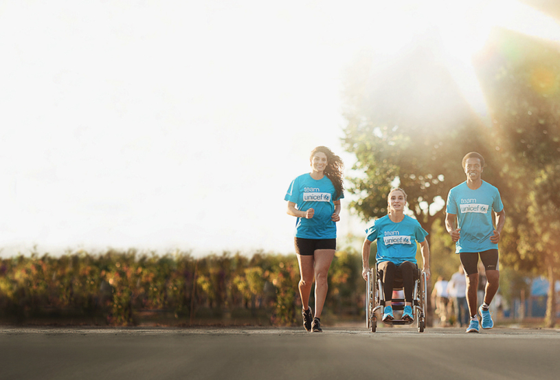 Para participar basta sincronizar o seu aplicativo de corrida com o site do UNICEF Foto: Divulgação