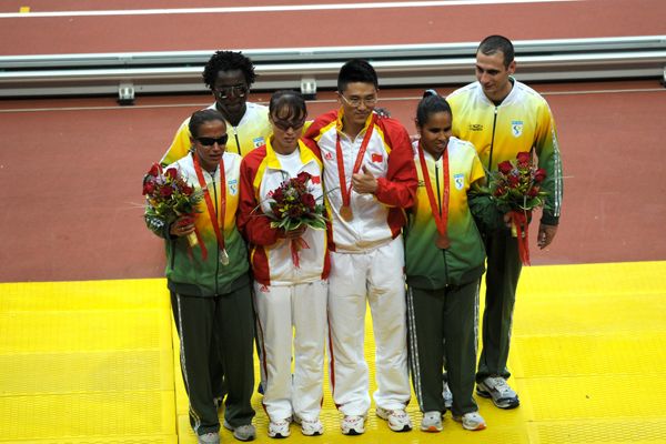 Brasil e China fizeram o pódio dos 100m T11 (foto: Diculgação/ CPB)