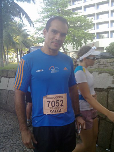 Francisco foi um dos que trocou a praia pela corrida (foto: Patrícia Serrão/ www.webrun.com.br)