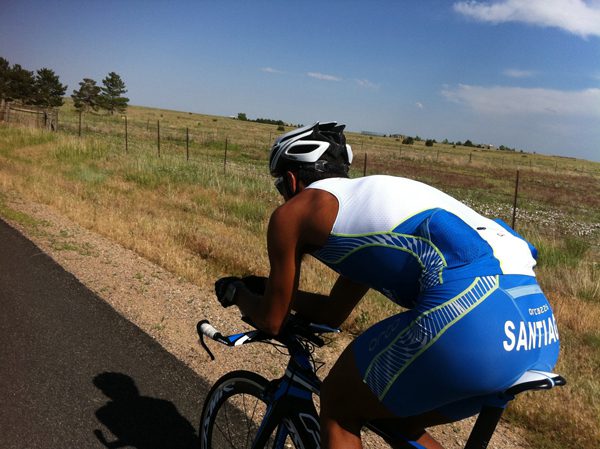 Santiago durante um treino no Colorado (foto: Arquivo Pessoal)