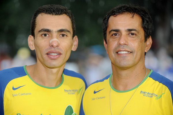 Marílson com o treinador Adauto Domingues: preparação para Londres (foto: Agência Luz/ BMF Bovespa)