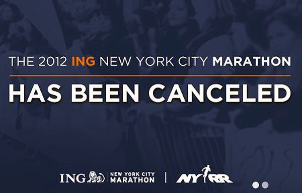 Site dos organizadores anuncia o cancelamento da prova (foto: NYC Marathon / Divulgação)