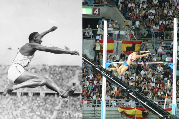 Atletas como Jesse Owens e Isinbayeva são personagens retratados no livro (foto: Montagem/ Licença Creative Commons)