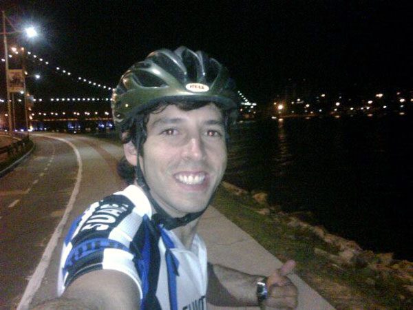 Já em Florianópolis Hadi só espera pela hora da largada (foto: Arquivo Pessoal/ Hadi Akkouh)