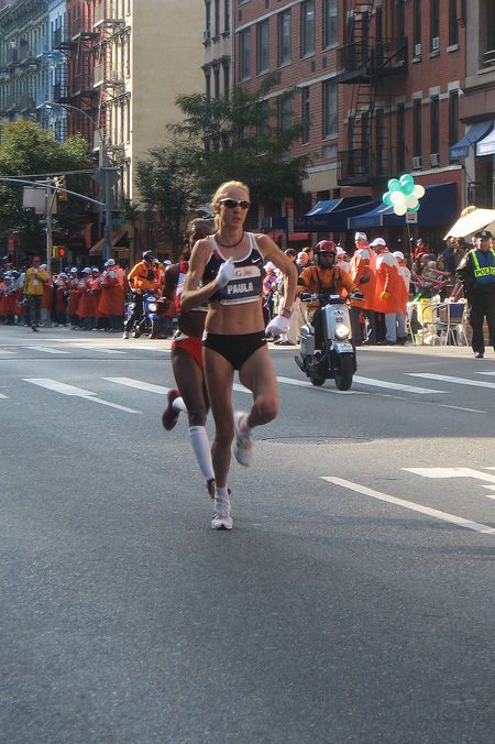 Paula durante a Maratona de NY 2007 (foto: Donata Lustosa/ www.webrun.com.br)