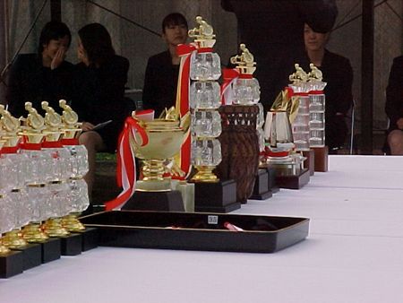 Troféis destinados aos vencedores da Maratona de Oita (foto: Iranílson Silva)