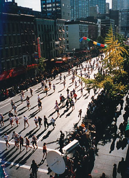 Tomada da prova na 1ª Avenida em Manhattan (foto: Célio Brito)