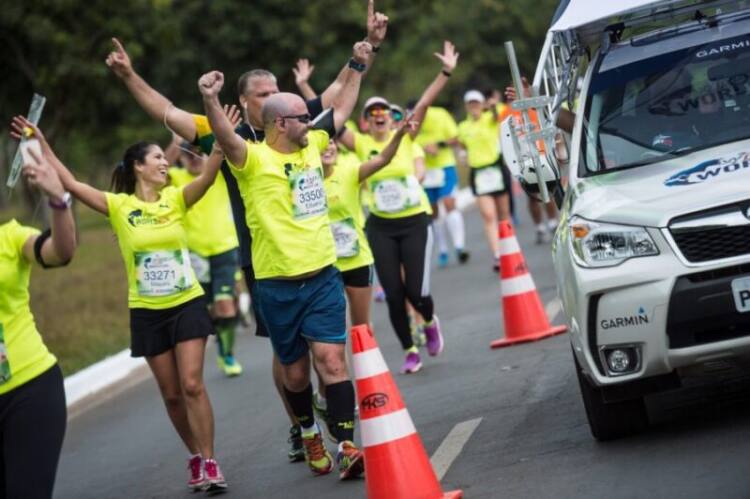 Na Wings For Life World Run é a linha de chegada que persegue os atletas Foto: Divulgação