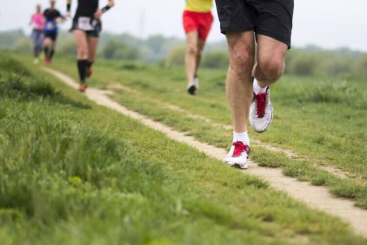 Outdoor marathon cross-country running fitness and healthy lifestyle